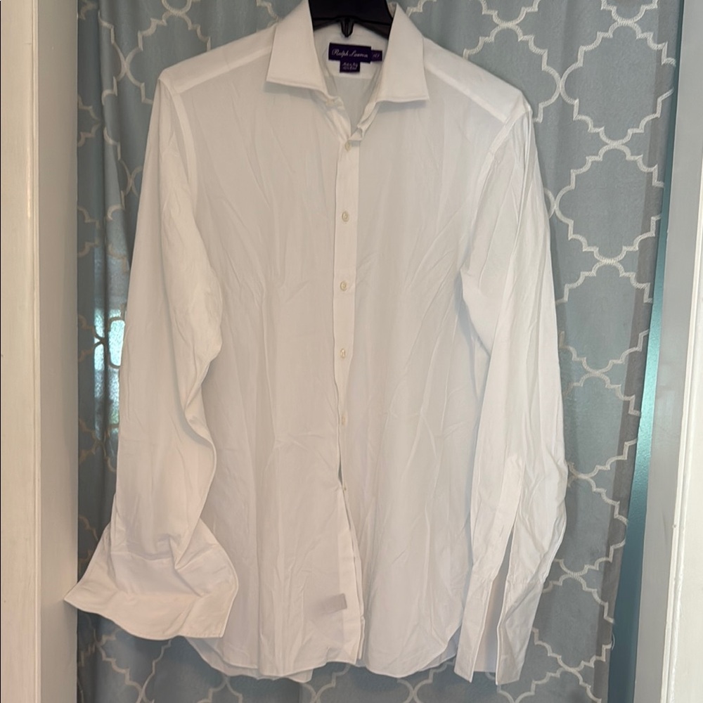 Ralph Lauren Purple Label White Dress Shirt with French Cuffs